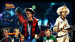 Back to the Future animated illustration HD wallpaper