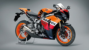 orange and black Rensol sports bike