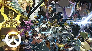 anime character poster, Overwatch, Blizzard Entertainment, Mercy, Zenyatta (Overwatch) HD wallpaper