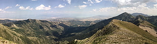 green hills, mountains, landscape, dual monitors, Utah