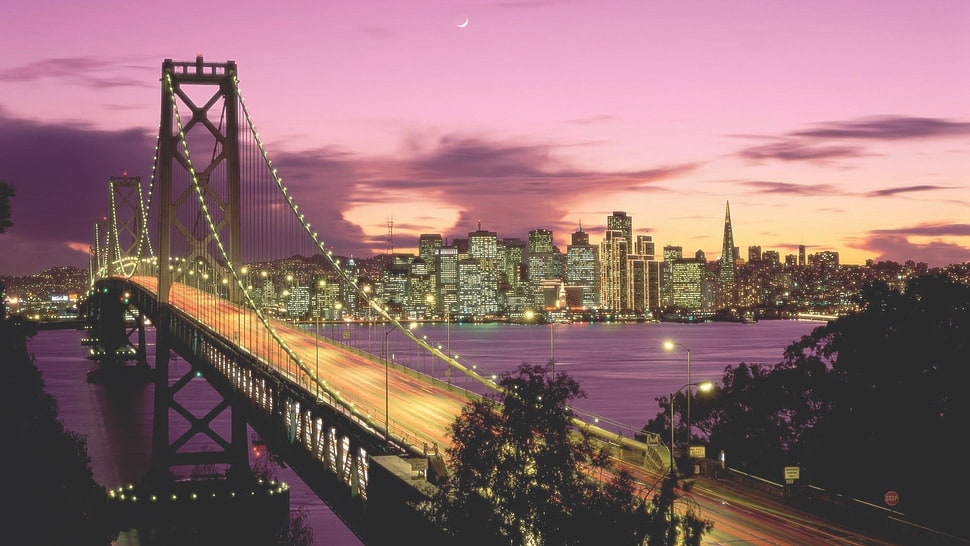 Brooklyn bridge, music, city, space, nature HD wallpaper