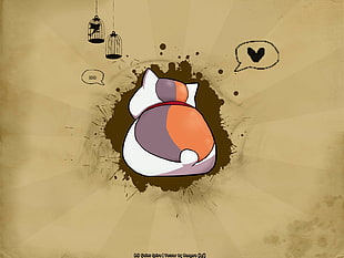 white, gray, and orange cat cartoon clip art, Natsume Book of Friends, Natsume Yuujinchou