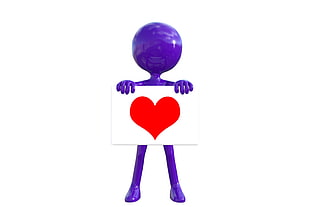 person holding heart illustration sticker