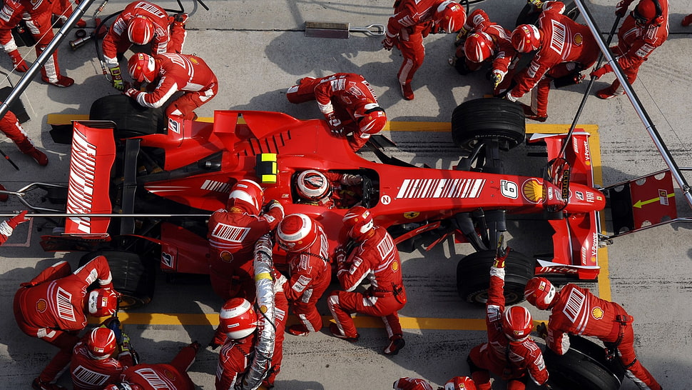 red racing kart, Formula 1, Scuderia Ferrari HD wallpaper