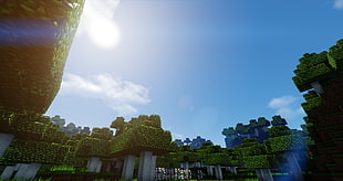 green hedge lot, Minecraft, video games HD wallpaper