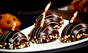 chocolate ball with candies food HD wallpaper