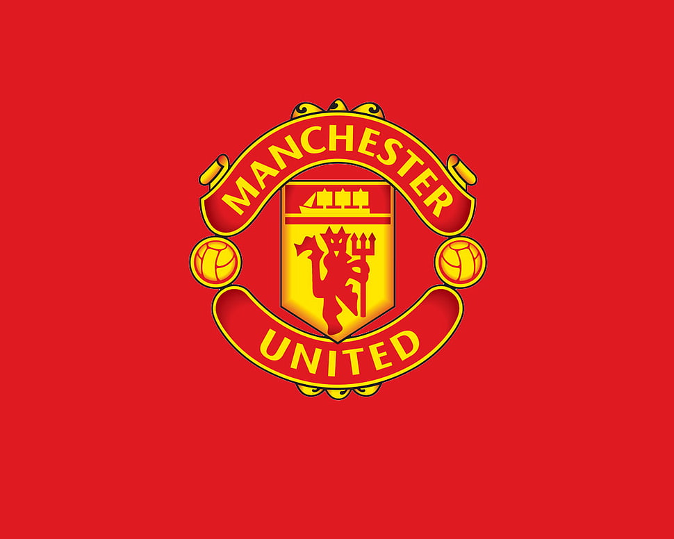 Manchester United logo HD wallpaper