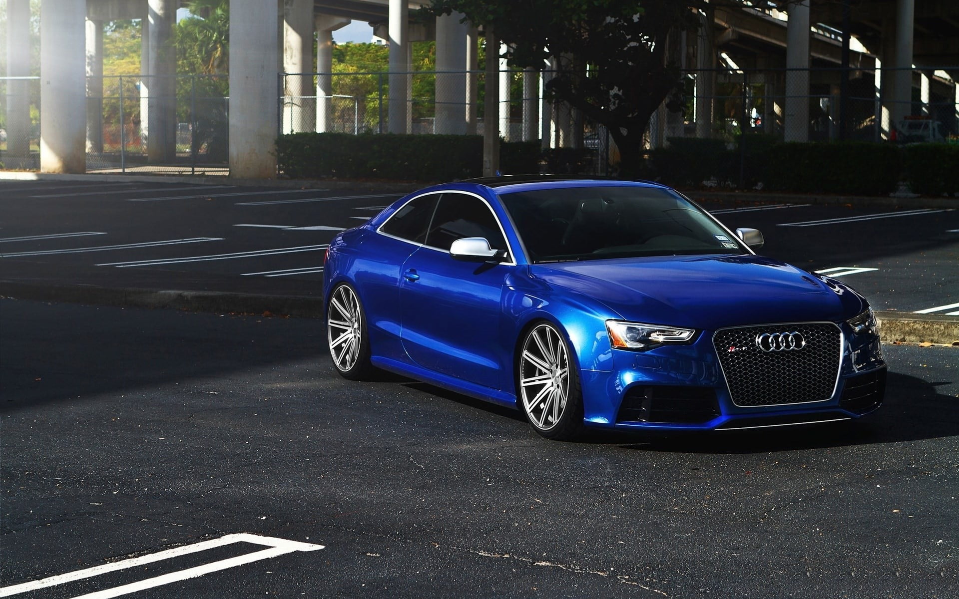 blue Audi coupe, Audi, blue, Audi RS5, rims