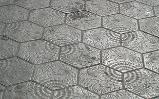 gray tile floor