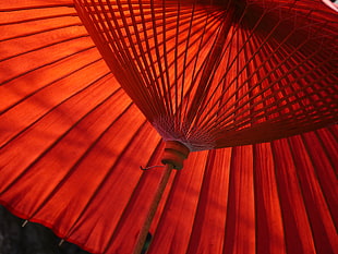 red paper umbrella