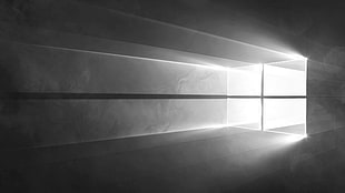 light through window wallpaper, windows10, black, white HD wallpaper