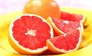sliced Persimmon fruits