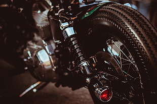 black motorcycle wheel, Heavy bike, Harley-Davidson, Harley Davidson, macro HD wallpaper