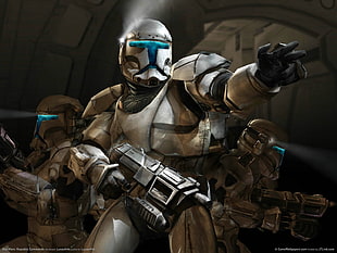 gray robot from Star Wars illustration, Star Wars Republic Commando, Star Wars HD wallpaper