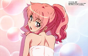 female with pink haired anime character