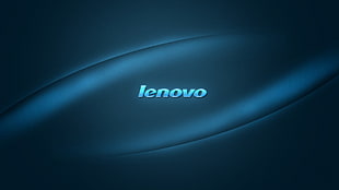 Lenovo logo, dark, Lenovo, blue