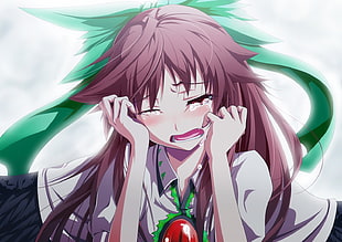 graphic photography of girl anime character crying wallpaper