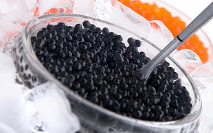 Caviar,  Spoon,  Black