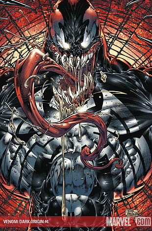 Marvel Venom illustration, Venom, artwork, Spider-Man
