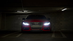 red Audi car, Audi