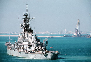 gray warship, warship, vehicle, ship, military