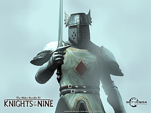 Knights of the Nine game poster, video games, The Elder Scrolls IV: Oblivion, knight HD wallpaper