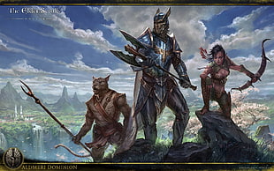 game cover illustration, simple background, Bethesda Softworks, The Elder Scrolls Online