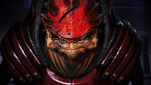 samurai frog digital wallpaper, Mass Effect, Mass Effect 2, Mass Effect 3, Urdnot Wrex
