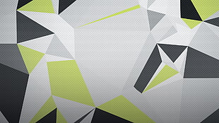 gray, green, and black abstract wallpaper, geometry, digital art, abstract