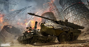 Armored Warfare digital wallpaper, Armored Warfare, video games, T-90, Centauro B1 HD wallpaper
