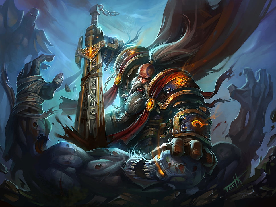 monster character online game wallpaper, dwarfs, Paladin, World of Warcraft, Best tag  kkkkkkk HD wallpaper