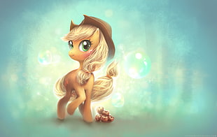 brown with brown fedora hat My Little Pony character HD wallpaper