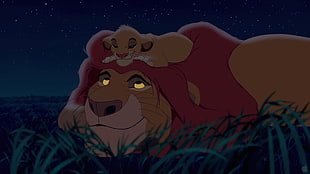 Lion King Simba and Mufasa, movies, The Lion King, Disney, Mufasa HD wallpaper