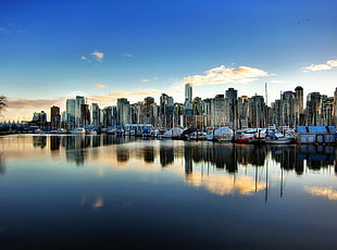 panoramic view of city beside river, vancouver, canada