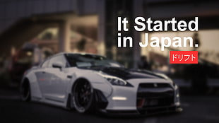 white and black coupe, car, Japan, drift, Drifting