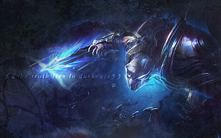 gray and blue cartoon character wallpaper, League of Legends, Nocturne, Zed