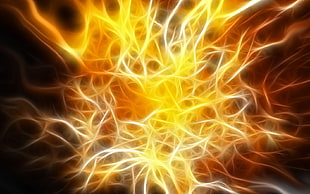 yellow and brown lights