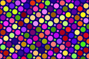 multicolored dot illustration, Circles, Colorful, Texture