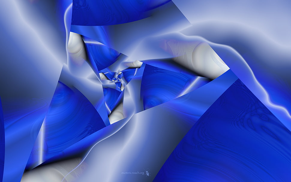 blue and gray abstract painting HD wallpaper