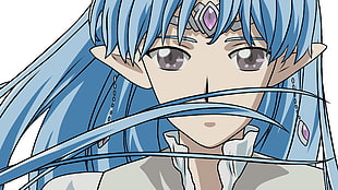 female anime character wearing silver tiara