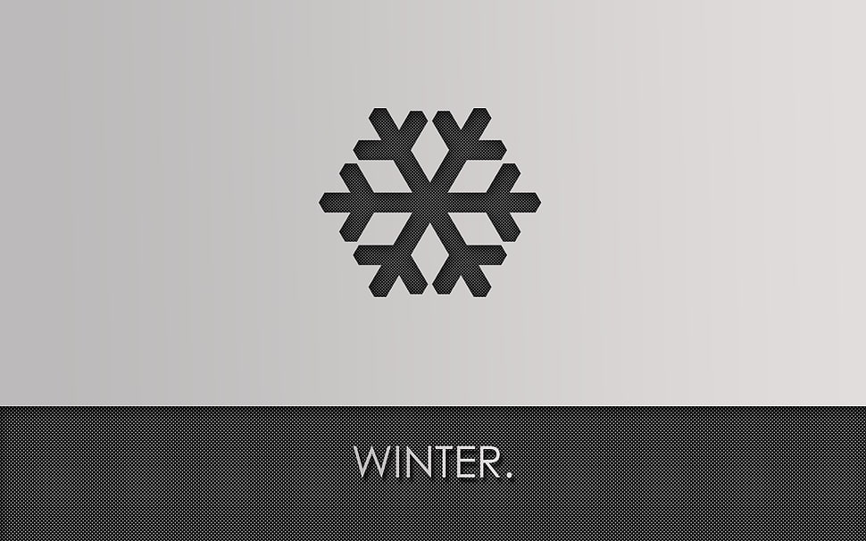 winter text, minimalism HD wallpaper