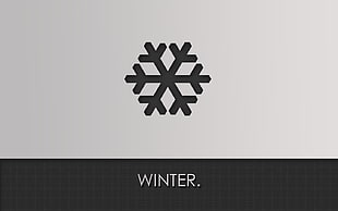 winter text, minimalism