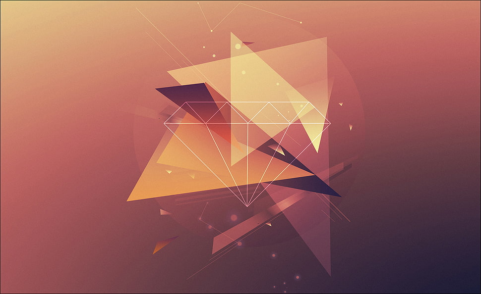 Volcom logo, abstract, digital art, triangle HD wallpaper