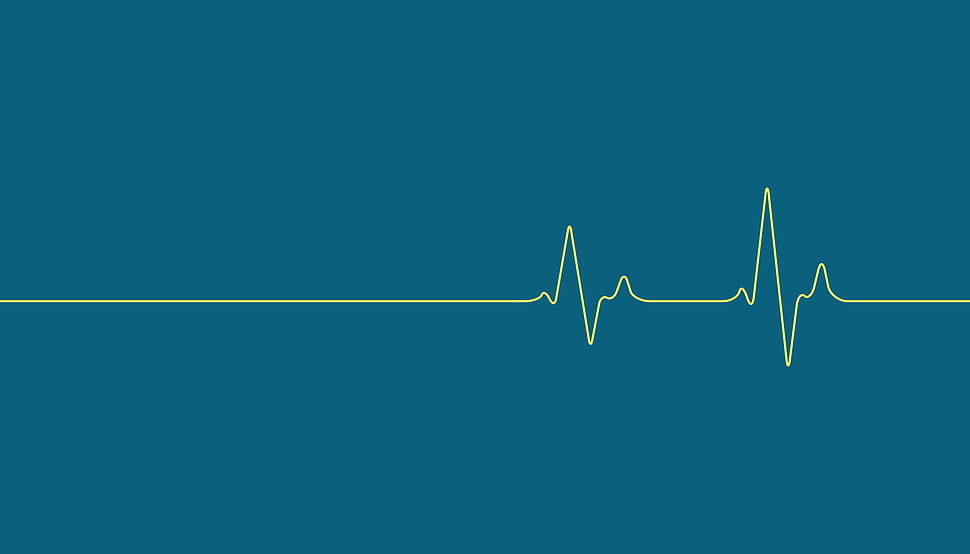heart rate illustration, digital art, minimalism, simple background, heartbeat HD wallpaper