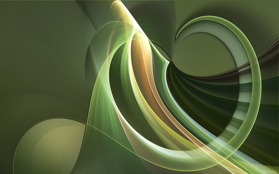green, black, brown abstract painting HD wallpaper