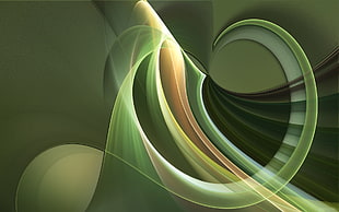green, black, brown abstract painting