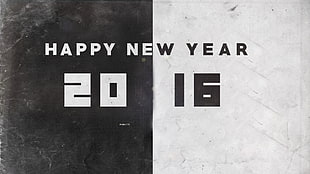 white and black background with text overlay, New Year