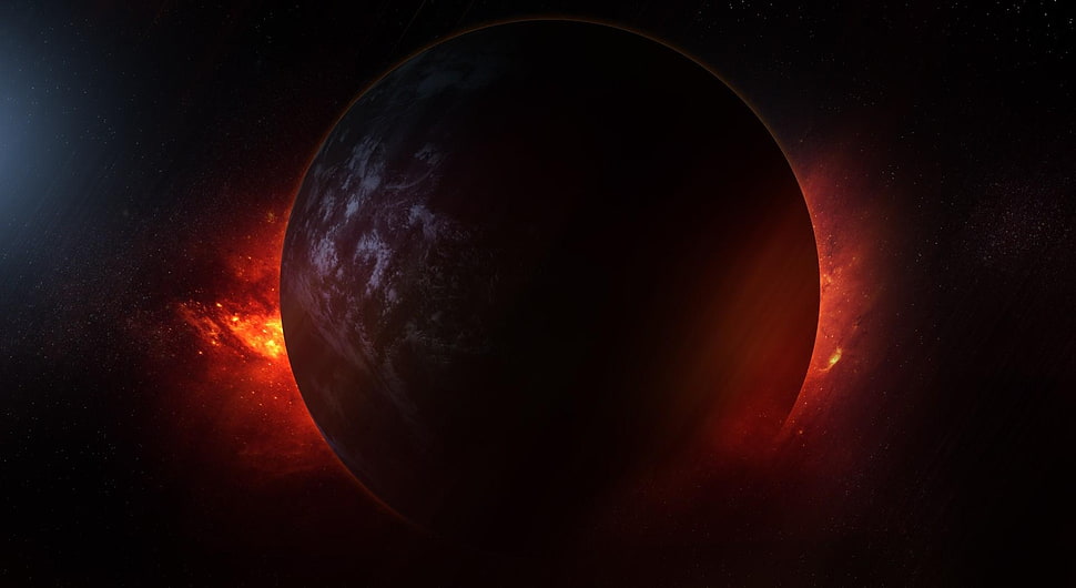 black and red fullmoon HD wallpaper