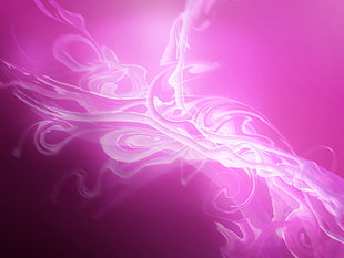pink and white abstract 3D wallpaper