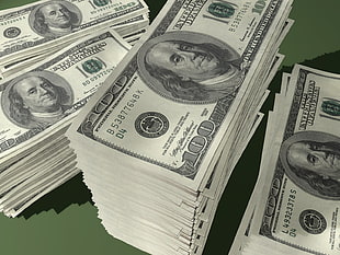 100 US dollar bills